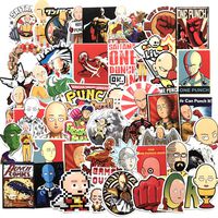 DOFE 50 PCS One Punch Man Stickers,Laptop Waterproof Stickers,Perfect to Laptop Luggage Car Motorcycle Bicycle,DIY Decoration for Kids and Adults. (50 PCS One Punch Man Stickers)
