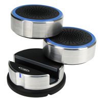 Jensen SMPS-222 Portable Swivel Speakers with Aux-in Cable and Carrying Pouch