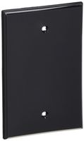 Leviton PJ13-E 1-Gang Blank Wallplate, Midway Size, 25-Pack, Black
