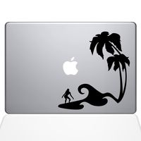 The Decal Guru Surfer Paradise Decal Vinyl Sticker, 11" MacBook Air, Black (1450-MAC-11A-BLA)