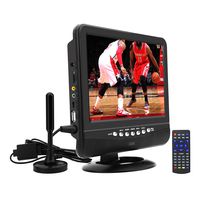 9Inch Portable TV for ATSC Digital TV Viewing in The US,Canada,Mexico,USB/TF/AV in Player,Support for 720P Video Player Black