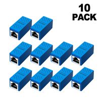 Network Coupler, Ethernet Cable Extender Female to Female, Cat6 Inline Couplerin, Cat5 Connectors, for Cat7/Cat6/Cat5/Cat5e Ethernet Extension Cable (6Pack Blue)