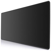 Ktrio Extended Gaming Mouse Pad with Stitched Edges, Large Mousepad with Premium-Textured Cloth, Non-Slip Rubber Base, Waterproof Keyboard Pad, Mouse Mat for Gamer, Office & Home, 35.4 x 15.7in, Black