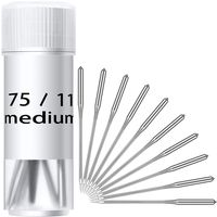 200 Pieces Sewing Needles Home Sewing Machine Needles Size 9, 11, 14, 16, 18, with Needle Bottles with Labels for Singer, Brother, Janome, Varmax (200)