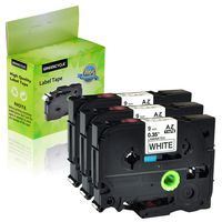 GREENCYCLE 3 PK Black on White Label Tape Compatible for Brother TZe-221 TZ 221 TZe221 TZe 221 P-Touch 9mm 8m 26.2ft PT1130 PT1160 PT1170 PT1700 PT1750 PT1760 PT530 PT550