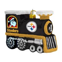 NFL Pittsburgh Steelers Blown Glass Train Ornament