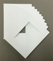Pack of 10 11x14 White Picture Mats Bevel Cut for 8x12 Pictures