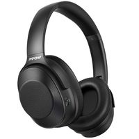 Mpow Hybrid Active Noise Cancelling Headphones, Bluetooth Headphones Over Ear with Hi-Fi Deep Bass, CVC 6.0 Microphone, Soft Protein Earpads, Wireless Headphones 30H Playtime for TV Travel Work
