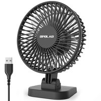OPOLAR 2019 New Mini USB Powered Desk Fan with 3 Speeds, Strong Airflow but Whisper Quiet, 40° Adjustment, Portable Personal Fan for Desktop Office Table, Small but Mighty-White