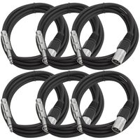 Seismic Audio SATRXL-M10Black6 10-Feet XLR Male to 1/4-Inch TRS Patch Cable - Black