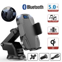 ENSFOUY Car Wireless Phone Charger Bluetooth FM Transmitter, 10W Qi Fast Charging Mount Auto-Clamping Stand for iPhone 11/11 Pro/11 Pro Max/Xs MAX/XS/XR/X/8/8+, Samsung Galaxy S10/S10+/S9/S9+/S8/S8+