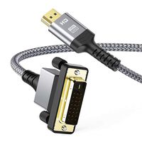 HDMI to DVI Cable (6 Feet) Support 1080P Full DVI-D Male to HDMI Male High Speed Adapter Cable Gold Plated for Xbox 360, PS4, PS3, Apple TV HDMI Male A to DVI-D 24+3 Pins