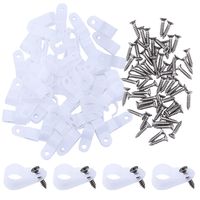 Sunmns 60 Pack Cable Clips Wire Clamp, Cord Nylon Fastener Organizer with 60 Pack Screws for Wire Management (3/8 Inch)