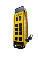 Yellow Jacket 5148 Modern 8-Outlet Metal Power Block with 2 USB Ports, Yellow