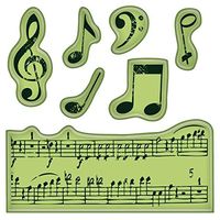 Inkadinkado Mini Cling Stamps, Music Notes