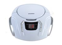 Sylvania SRCD261-C-WHITE Portable CD Boombox with AM/FM Radio
