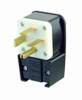 Leviton 8462-P 60 Amp, 250 Volt- 3PY, Straight Blade, Plug, Industrial Grade, Grounding, Angle, Black