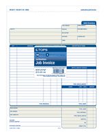 TOPS Job Invoice with Materials List, 3-Part, Carbonless, 8.5 x 11 Inches, 50 Sets per Pack (3866)