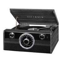 Victrola Wood Metropolitan Mid Century Modern Bluetooth Record Player with 3-Speed Turntable and Radio