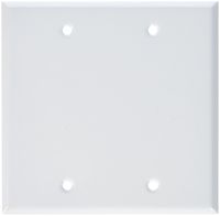 Morris 83322 Painted Steel Wall Plate, 2 Gang, White