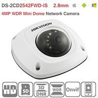 Hikvision IP Camera 4MP Mini Dome Network POE Camera DS-2CD2542FWD-IS 2.8mm WDR IR Day/Night HD 1080P IP67 ONVIF H.264 English Version Support Upgrade
