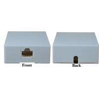 CableWholesale Phone Surface Mount Jack, White, RJ45, Data/Voice, 8P8C (8 Pin 8 Conductor), Voice Only