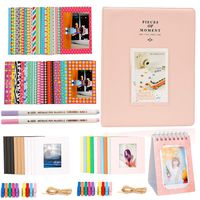 Alohallo Photo Album Accessories Bundles Set for Fujifilm Instax Mini 7s 8 8+ 9 25 50s 70 90, Polaroid Snap PIC-300, HP Sprocket, Kodak Mini 3-Inch Film - Pink