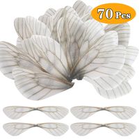 70pcs Dragonfly Wing Charms DIY Wings for Flying Keys Earrings Pendant (A)