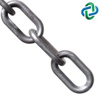 Mr. Chain Plastic Barrier Chain, Silver, 2-Inch Link Diameter, 25-Foot Length (50008-25)