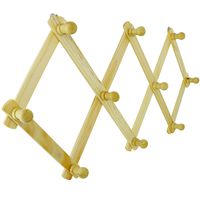 Ram-Pro Set of 3 Accordion Style Wood Expandable Wall Rack for Hat, Cap, Belt, Umbrella Coffee Mug Jewelry Hanging Wooden Pegs