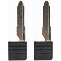 qualitykeylessplus Two Smart Key Card Replacement Blade Inserts for Mazda No Transponder Chip Uncut with Free KEYTAG