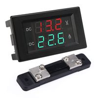 Voltage Current Display, DROK DC 4.5-100V Digital Voltmeter Ammeter Multimeter Panel, 0-50A Volt Tester Meter Amp Detector, LED Voltage Amperage Monitor Gauge for Automotive Motor Battery