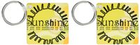 3dRose You Are My Sunshine Yellow Sun Art - Key Chains, 2.25 x 4.5 inches, set of 2 (kc_63663_1)