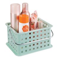 iDesign Storage Organizer Basket, for Bathroom, Health and Beauty Products - Small, Mint