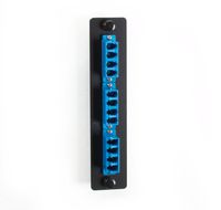 Black Box Network Services JPM455C-R2 Standard Adapter Panel Ceramic Sleeve [6] Lc Duplex Pairs Blue
