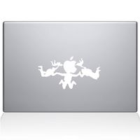 The Decal Guru 2069-MAC-15P-W Sky Divers Decal Vinyl Sticker, White, 15\" MacBook Pro (2015 & Older)