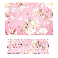 TOP CASE MacBook Pro 13 inch Case 2019 2018 2017 2016 Release A1708 NO Touch Bar, Victorian Series Rubberized Hard Case + Keyboard Cover Compatible MacBook Pro 13" Without Touch Bar - Pink