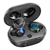 Bluetooth 5.0 Wireless Headphones, DuoTen IPX7 Waterproof 27H Playtime AAC 8.0 CVC 8.0 True Wireless Earphones Earbuds with Hi-Fi Deep Bass 3D Stereo Sound, Touch Control & Charging Case