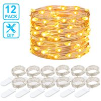 Govee Fairy Lights Battery, 12 Pack Fairy String Lights, 3.3 Feet 20 LEDs Waterproof Flexible Warm Fairy Lights for Wedding Bedroom Christmas Festival Decoration Warm White