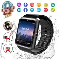 Smart Watch,Bluetooth Smartwatch Touch Screen Wrist Watch with Camera/SIM Card Slot,Waterproof Smart Watch Sports Fitness Tracker Android Phone Watch Compatible with Android Phones Samsung Huawei