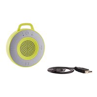 AmazonBasics Wireless Shower Speaker with 5W Driver, Suction Cup, Built-in Mic - Lime Green
