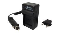 Olympus Stylus 410 Digital Camera Battery Charger (110/220v with Car & EU adapters) - Replacement Charger for Olympus LI-10B & LI-12B Batteries