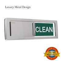 2019 Premium Metal Design Clean Dirty Dishwasher Magnet Sign, Non-Scratchking Backing / 3M Sticky Tab Adhesion, Water Resistant Endurance Indicator Reminder Tells Dishes Clean or Dirty - Metal Silver