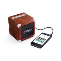 Luckies Of London Smartphone Speaker - Battery Powered Portable Speaker For MP3 Playing Devices And Mobile Phones With Headphone Jack - Up To 30 Hours Playtime, Brown Leather