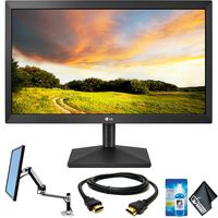 LG 20" Monitor (1920 x 1080 Resolution) with LX Desk Mount LCD Arm
