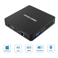 Z83-F Mini PC Support Windows 10 Pro Intel Z8350 Fanless Mini Computer 4GB RAM/ 32GB eMMC, HD Graphics, 1000M LAN, Dual Band WiFi, BT4.2, HDMI&VGA Port, Auto Power On