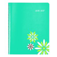 Blueline Silkscreened Academic Monthly Planner, July 2016 to August 2017, Aqua, 11 x 8.5" (CA755.01-17)