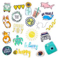 Vsco Stickers for Water Bottle 50 Pcs Trendy Stickers Waterproof Cute Aesthetic Laptop Luggage Stickers Pack for Girls Teens Kids