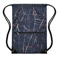 HOLYLUCK Men & Women Sport Gym Sack Drawstring Backpack Bag (White, Purple, Burgundy,Black,Navy Blue,Red,Blue) (Metallic Navy Blue)