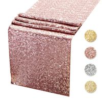 Sequin Table Runners ROSE GOLD- 12 X 108 Inch Glitter ROSE GOLD Table Runner-ROSE GOLD Party Supplies Fabric Decorations For Holiday Christmas Gift Wedding Birthday Baby Shower